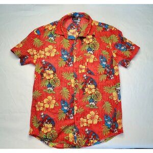 Star Wars Men's Button-Down Hawaiian Yoda‎ Stormtrooper Red Shirt Sz S